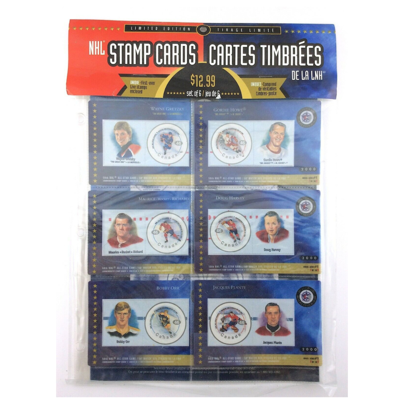 2000 NHL Stamp Cards