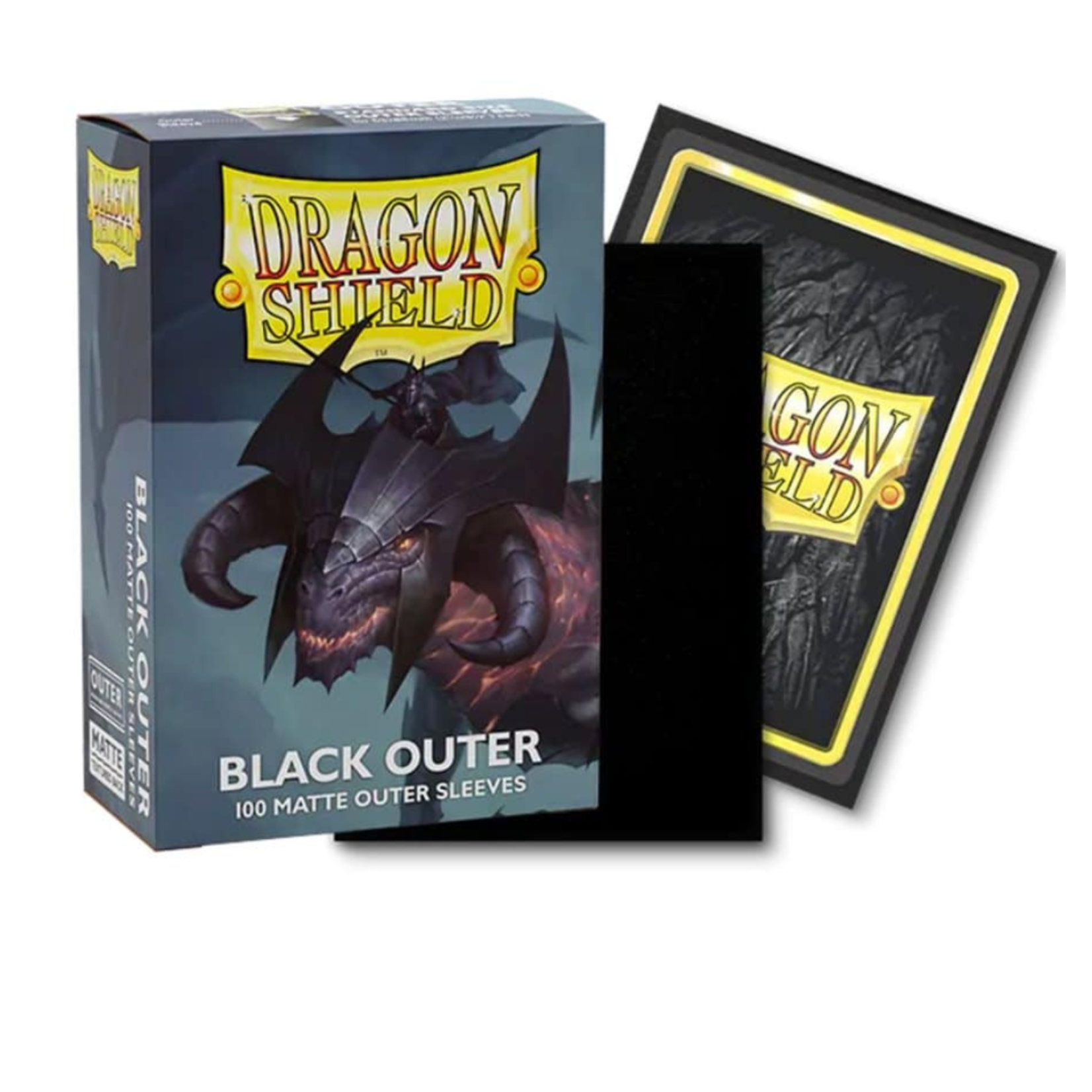 Accessoires Sleeves Dragon Shield Outer (100) - Matte Black