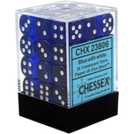Chessex Kit de Dés Chessex Translucent Blue/White 36d6