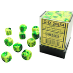 Chessex Kit de Dés Chessex Gemini Green-Yellow/Silver 36D6