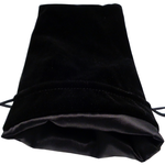 FanRoll Large Dice Bag - Velvet Black w/Black Satin
