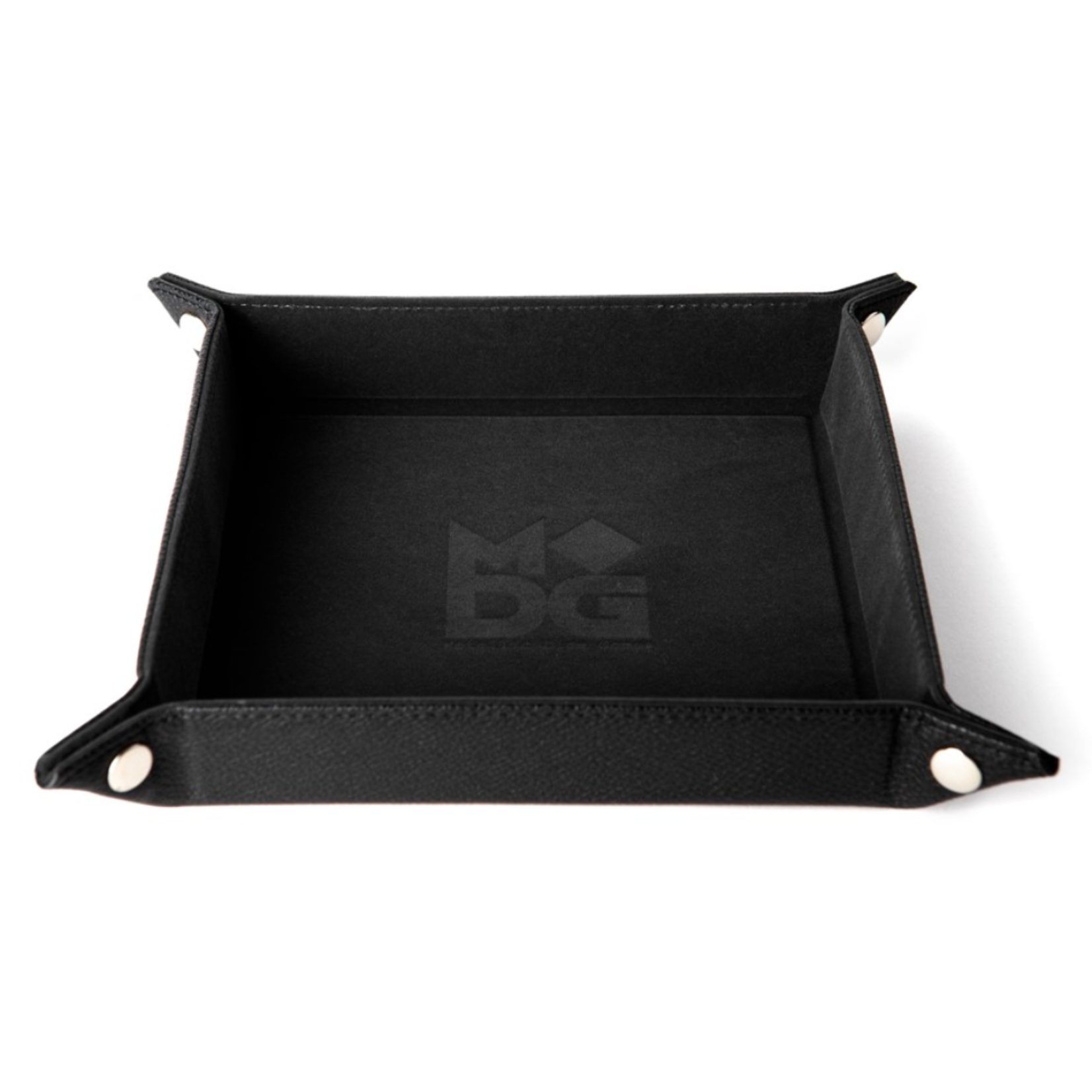 Dice Tray - Fold Up - Leather Black