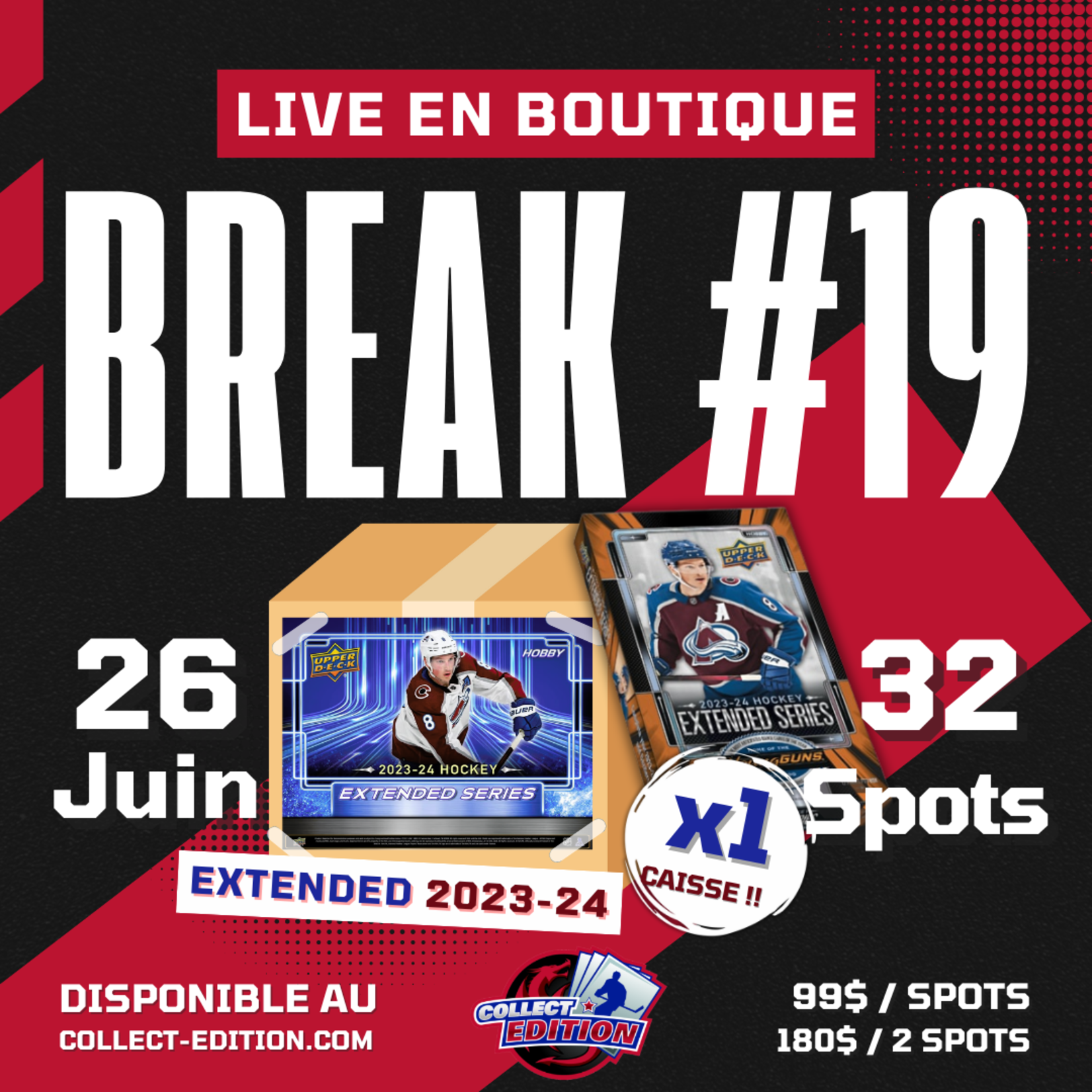 Les Breaks Live au Collect #19 (1x Caisse Extended 2023-24 - Team Random)