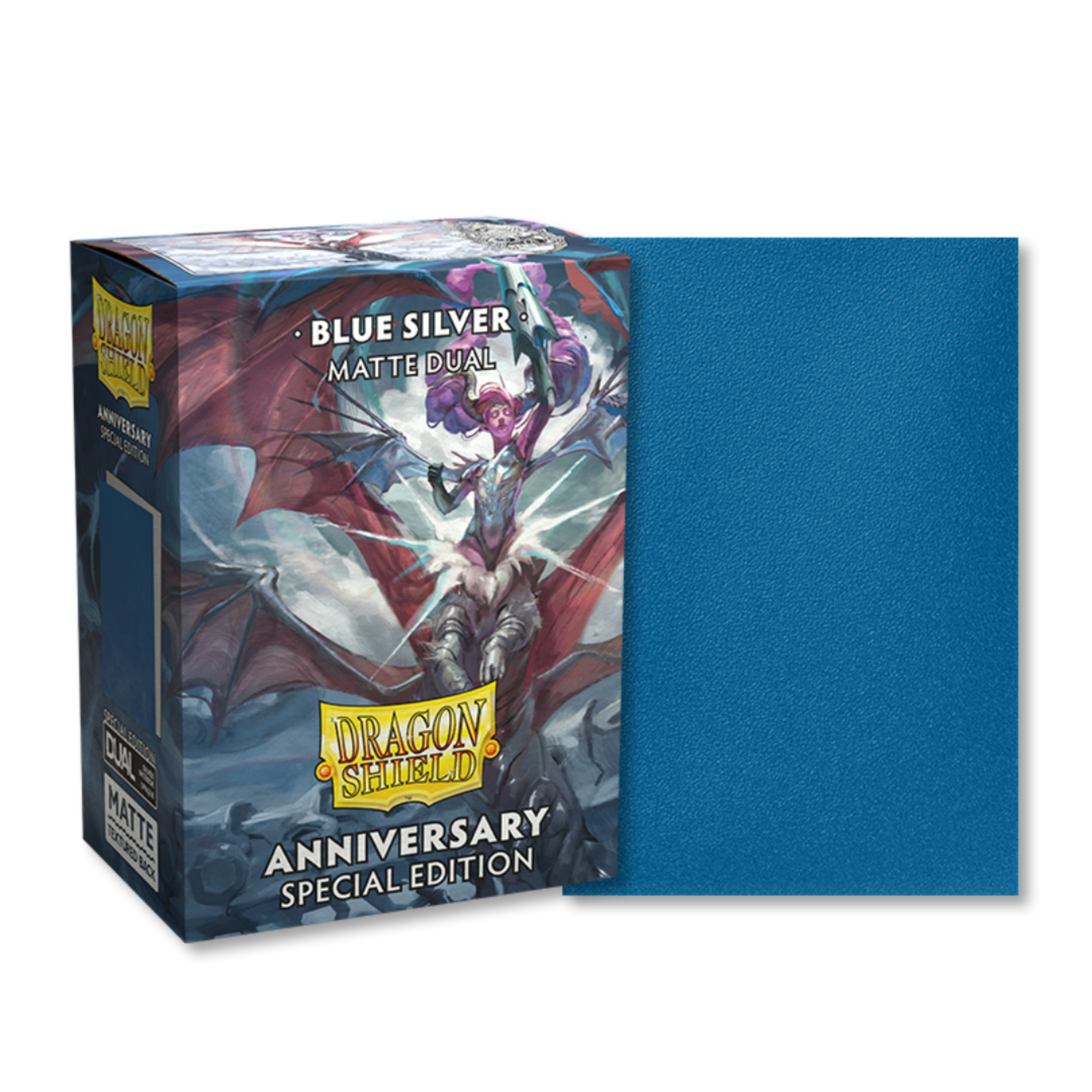 Accessoires Sleeves Dragon Shield - Matte Dual (100) Anniversary - Blue/Silver