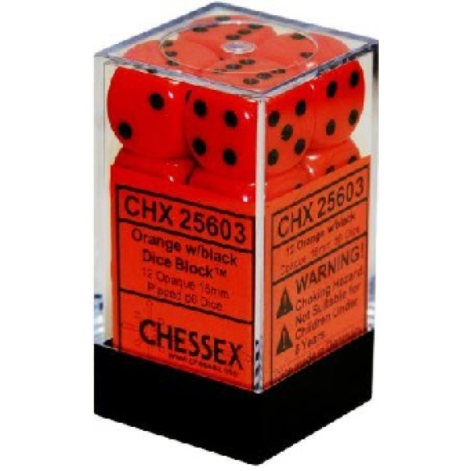 Accessoires Kit de Dés Chessex Opaque Orange/Black 12d6