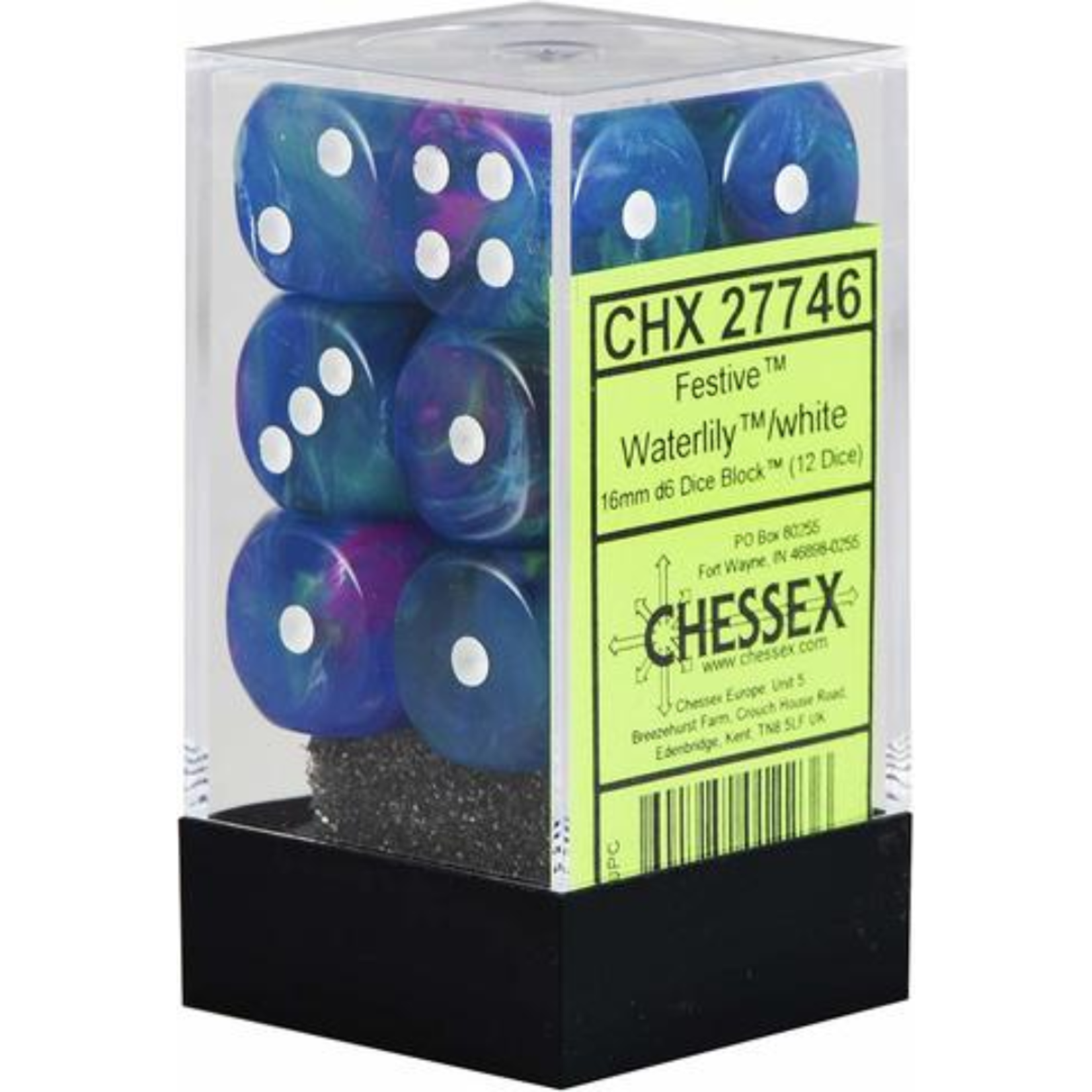 Chessex Kit de Dés Chessex Festive Waterlily/Whte 12d6