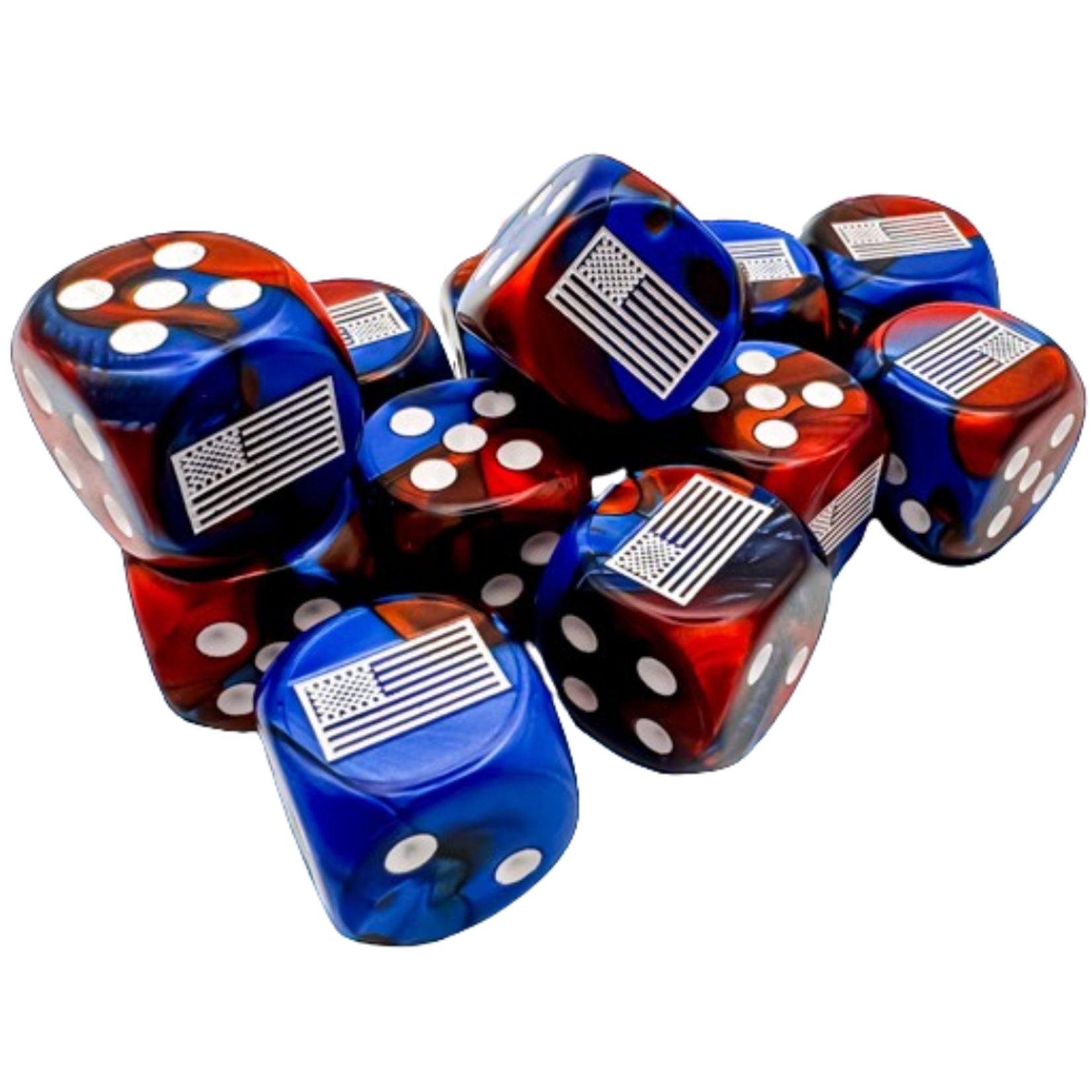 Accessoires Kit de Dés Chessex WWII United States Gemini Blue-Red/White 12d6
