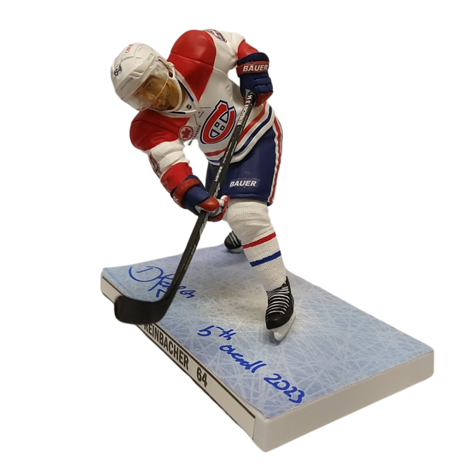 Figurine Hockey Custom 7" Autographiée - David Reinbacher - Modèle C