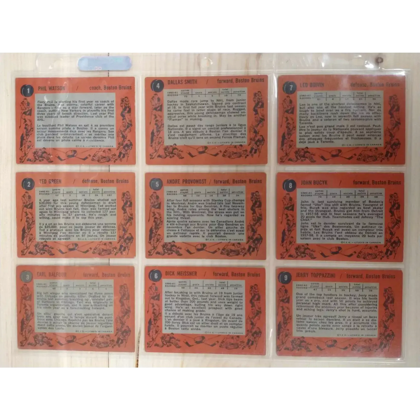 Hockey Hockey - Complete Set - 1961-62 Topps (1-66)