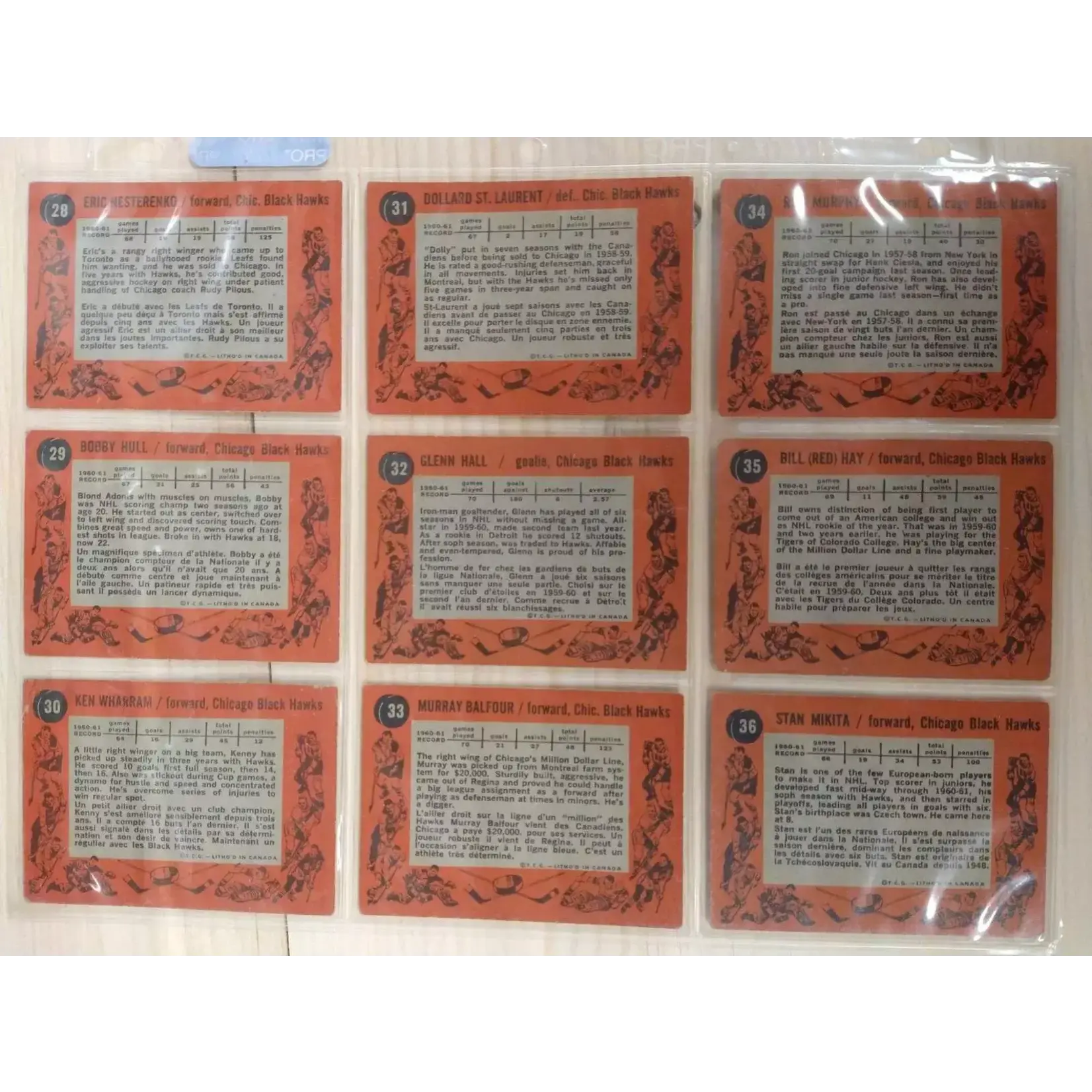 Hockey Hockey - Complete Set - 1961-62 Topps (1-66)