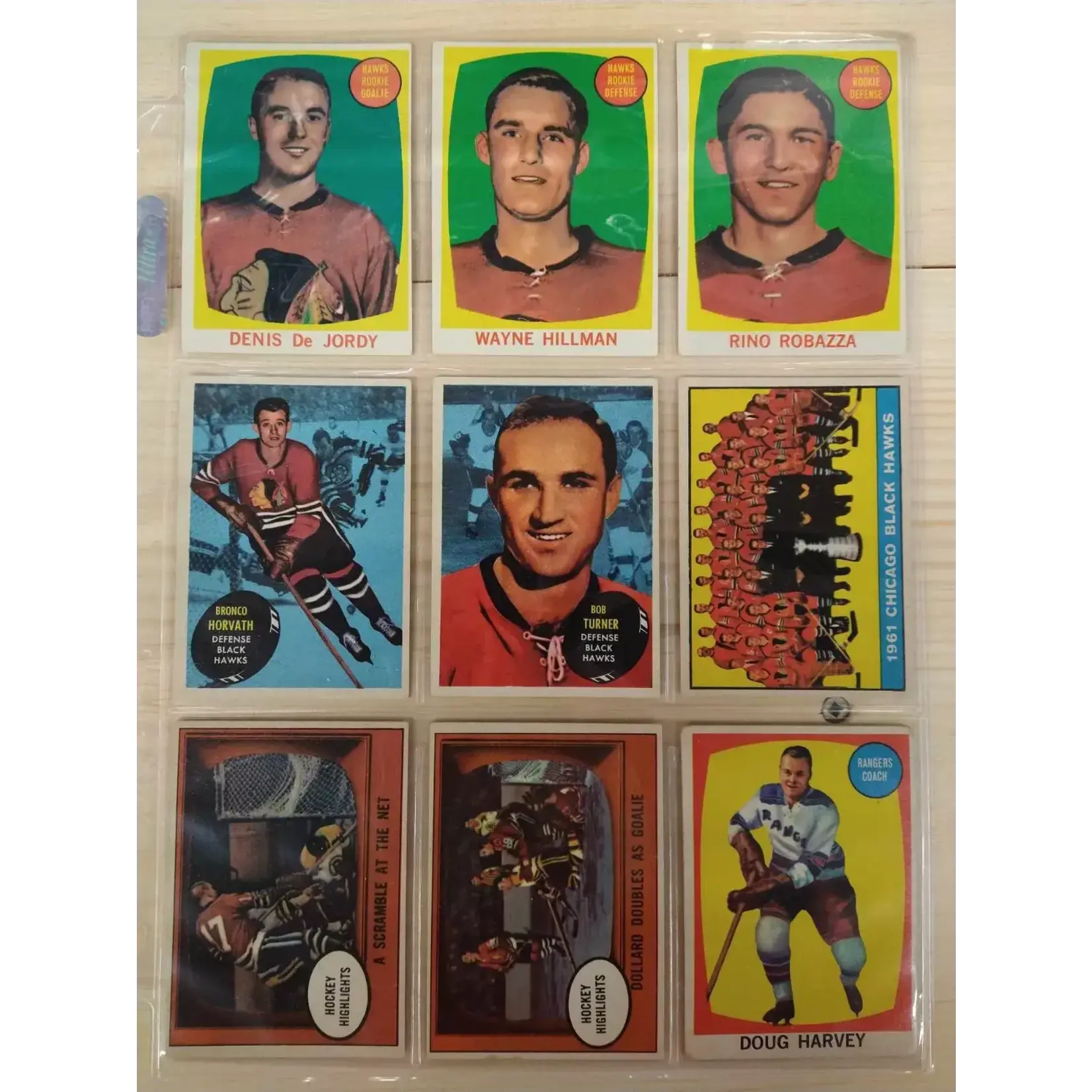 Hockey - Complete Set - 1961-62 Topps (1-66)