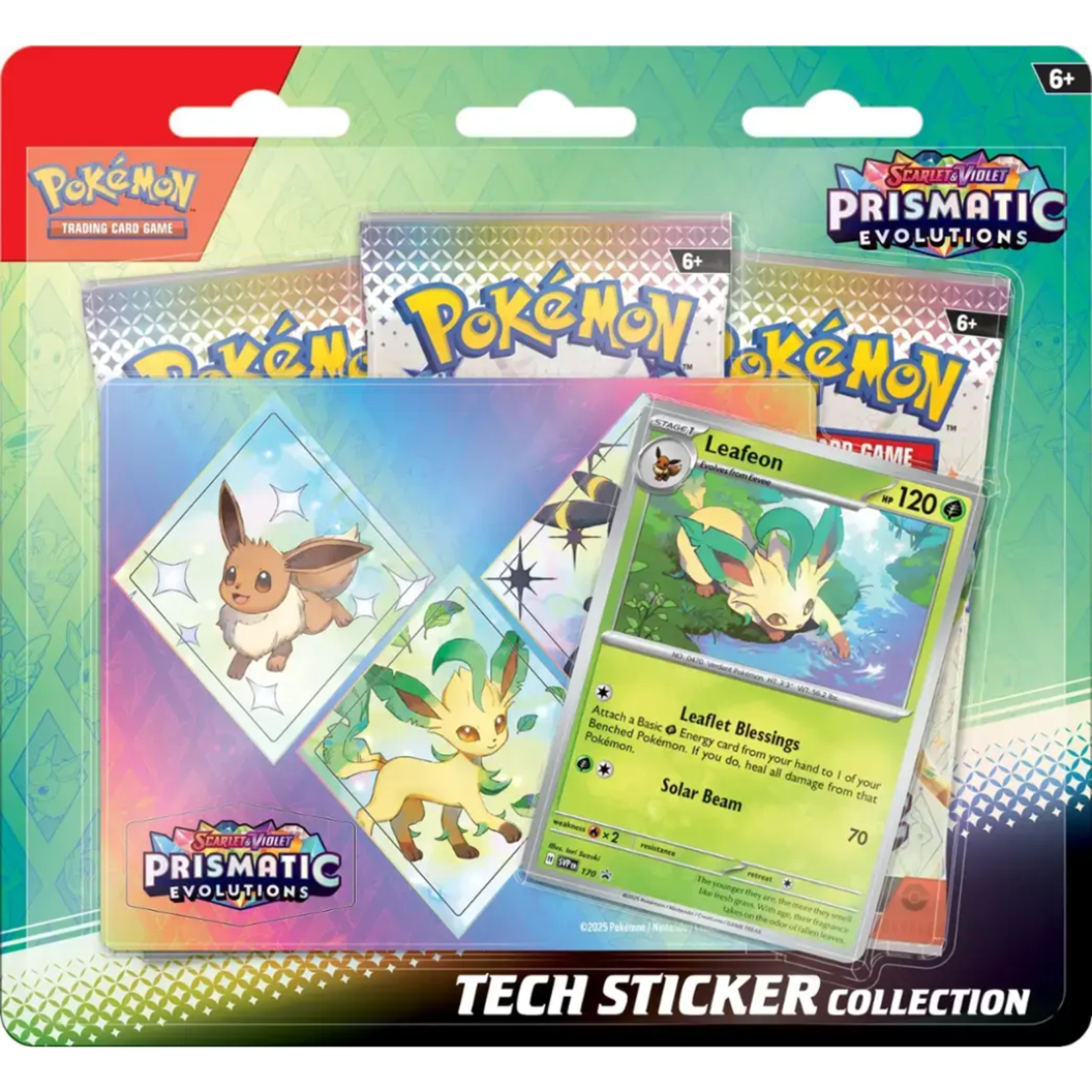 Pokemon SV08.5 - Prismatic Evolutions - Tech Sticker Collection - Leafeon **Limite de 1 par Famille**