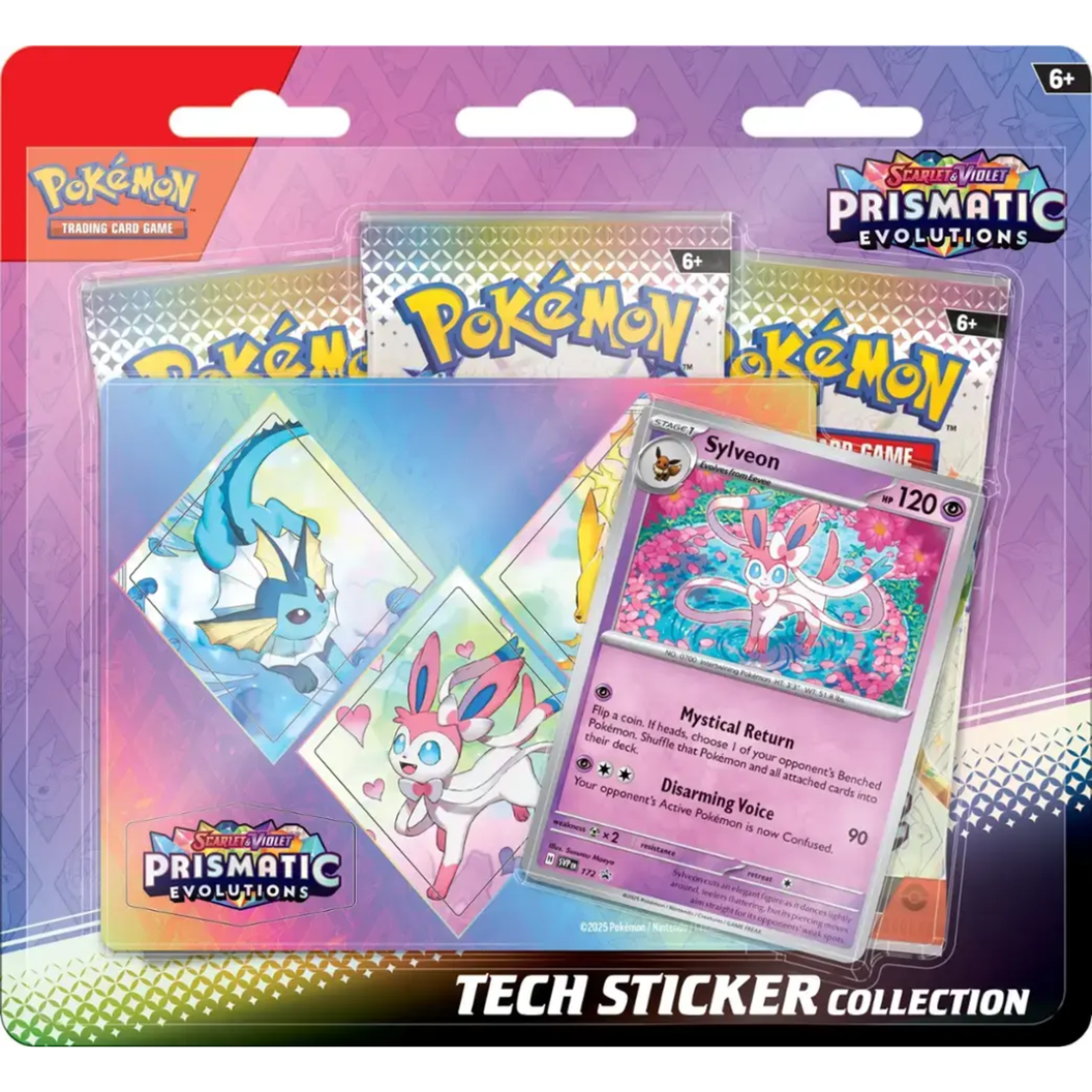 Pokemon SV08.5 - Prismatic Evolutions - Tech Sticker Collection - Sylveon **Limit of 1 per Family**