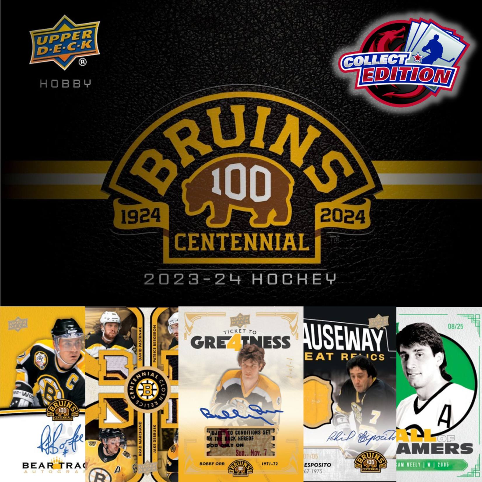 Demandez un Prix - Hockey 2023-24 Boston Bruins Centennial - Hobby Box