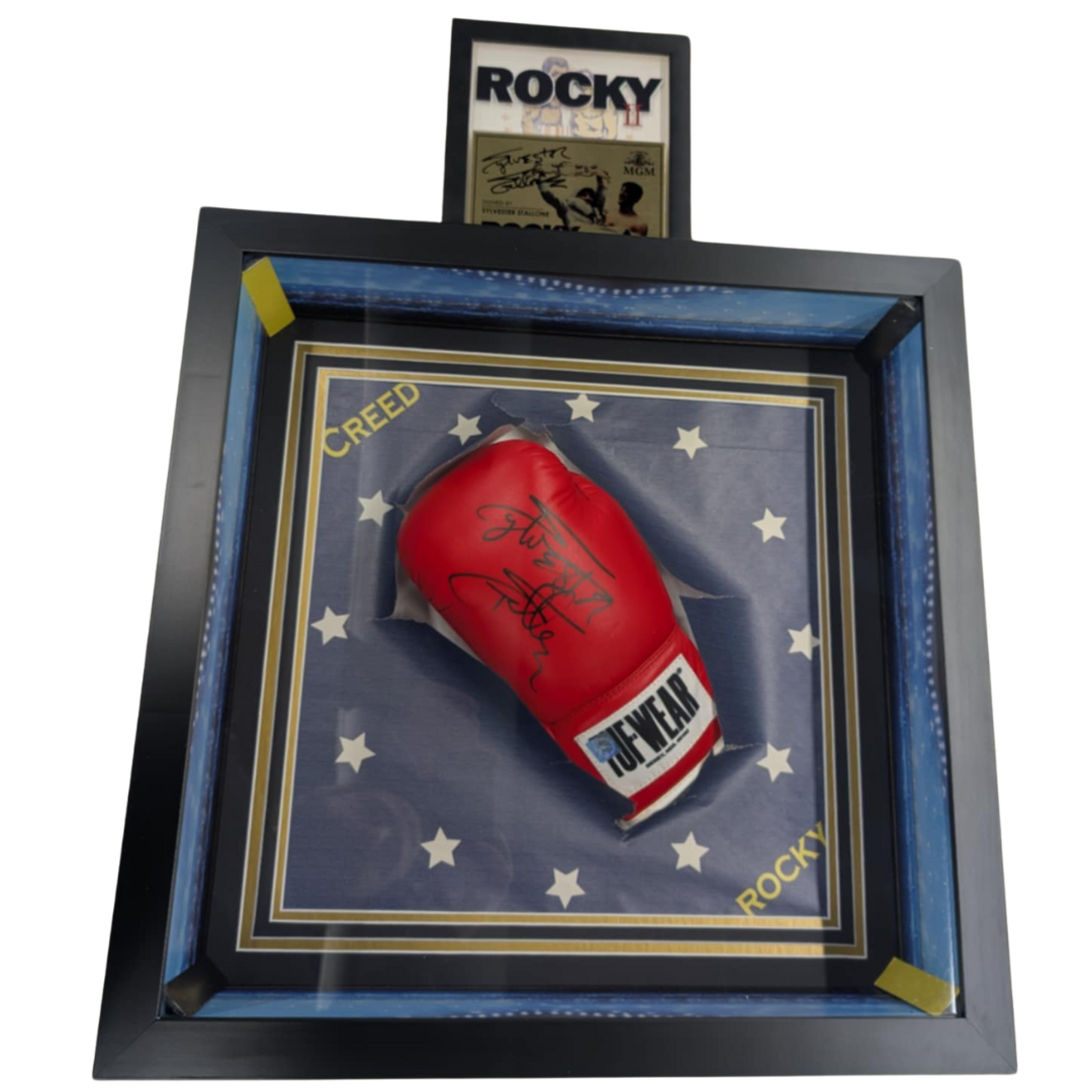 Cadre Autographié 23x23x6 - Sylvester Stallone "Rocky"