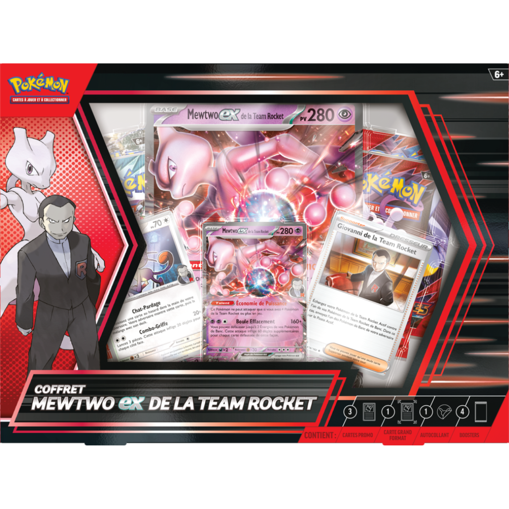 Pokemon Collection Box - Team Rocket's Mewtwo ex FRENCH