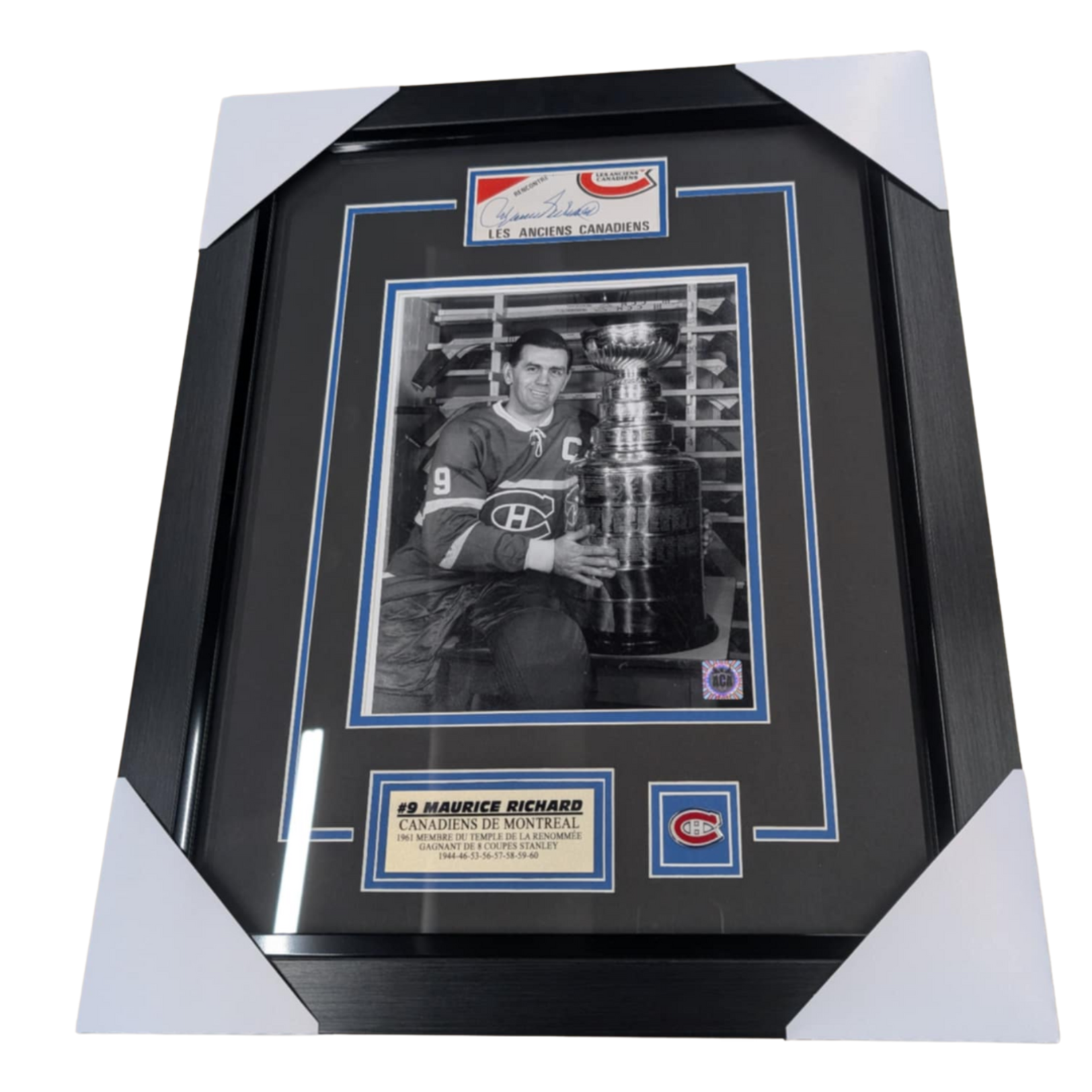 Cadre Autographié 17x21 - Maurice Richard