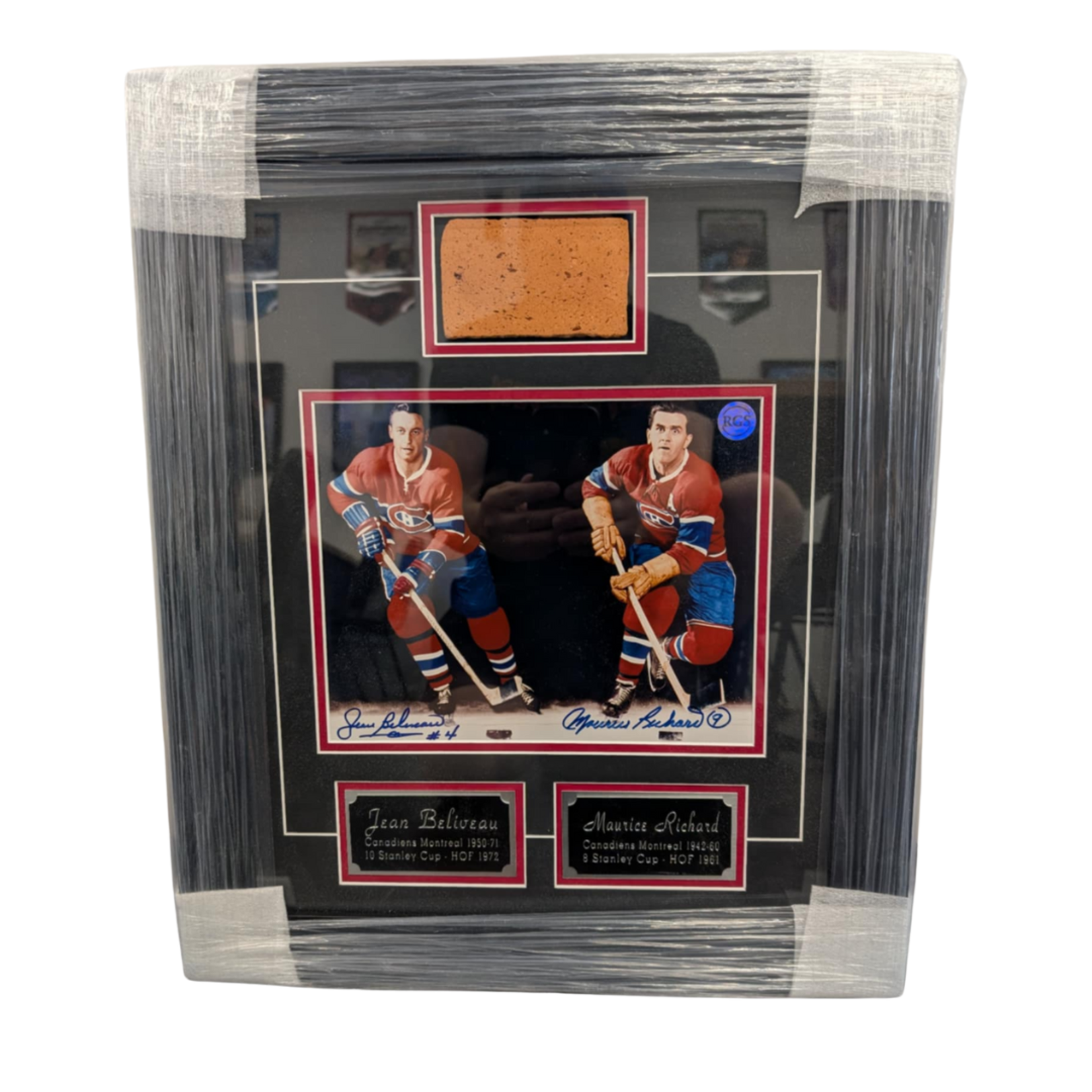 Hockey Cadre Autographié 17x20 - Jean Béliveau & Maurice Richard