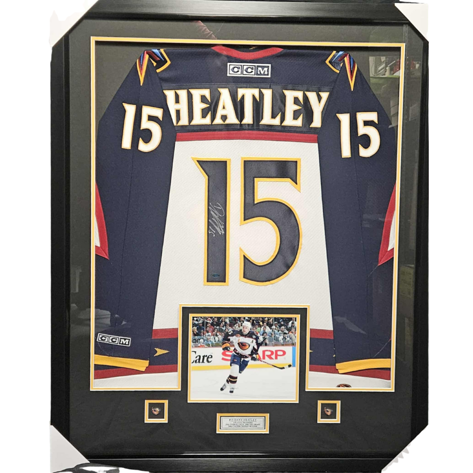 Hockey Cadre Jersey Autographié 35x43 - Dany Heatley