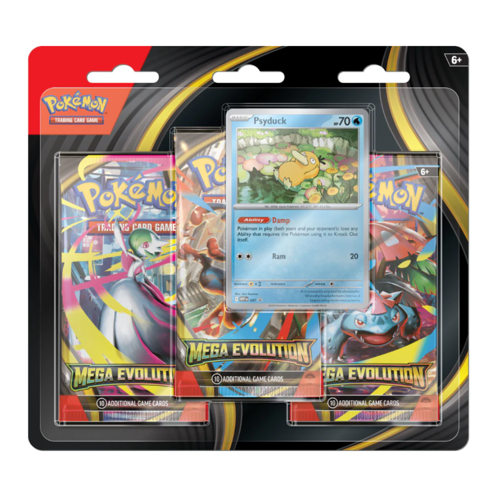 Pokemon ME01 - Mega Evolution - 3-Pack Blister - Psyduck