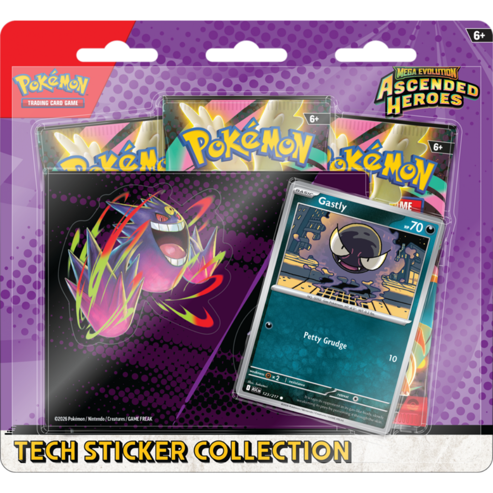 Pokemon ME02.5 - Ascended Heroes - Tech Sticker Collection - Gastly