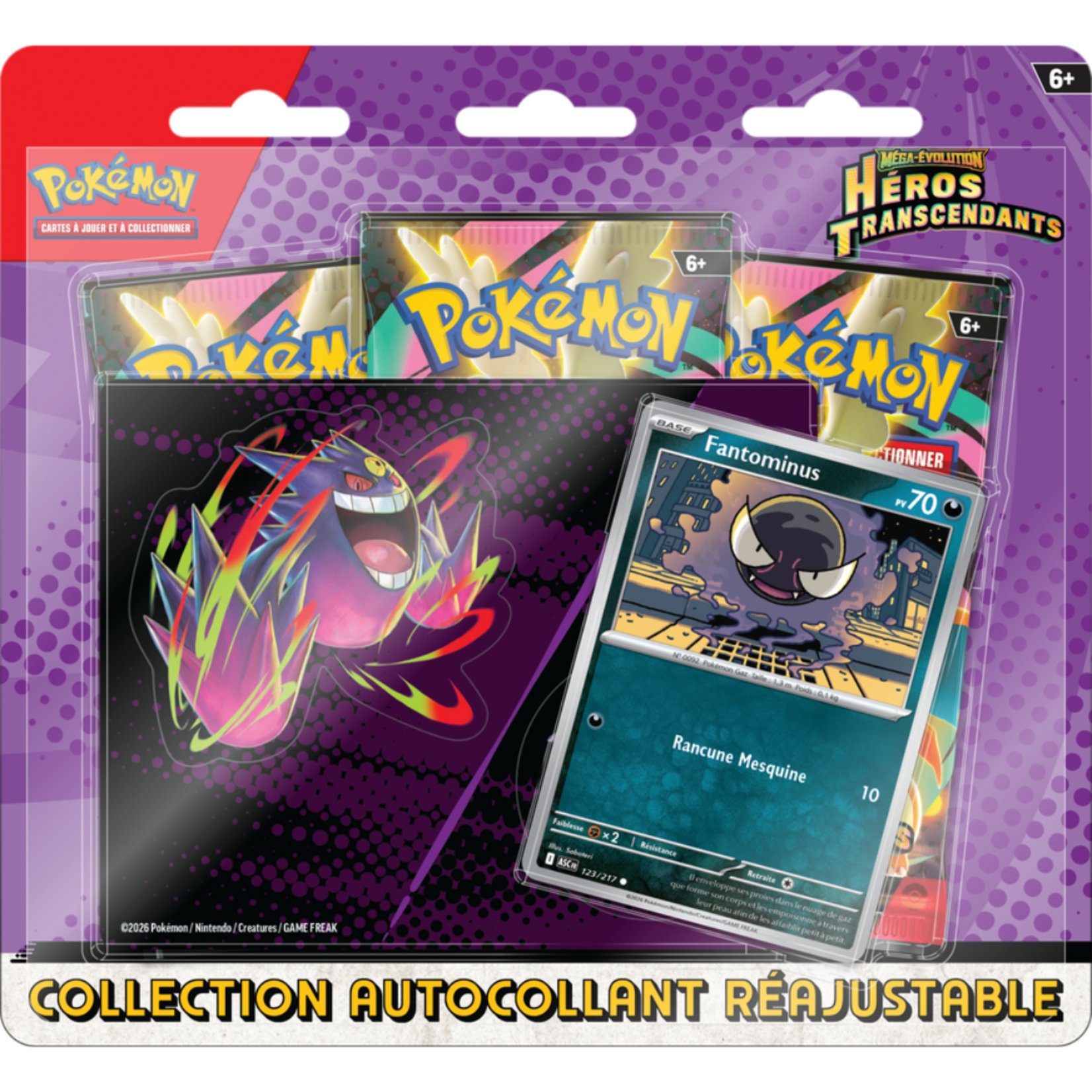 Pokemon ME02.5 - Ascended Heroes - Tech Sticker Collection - Gastly FRENCH