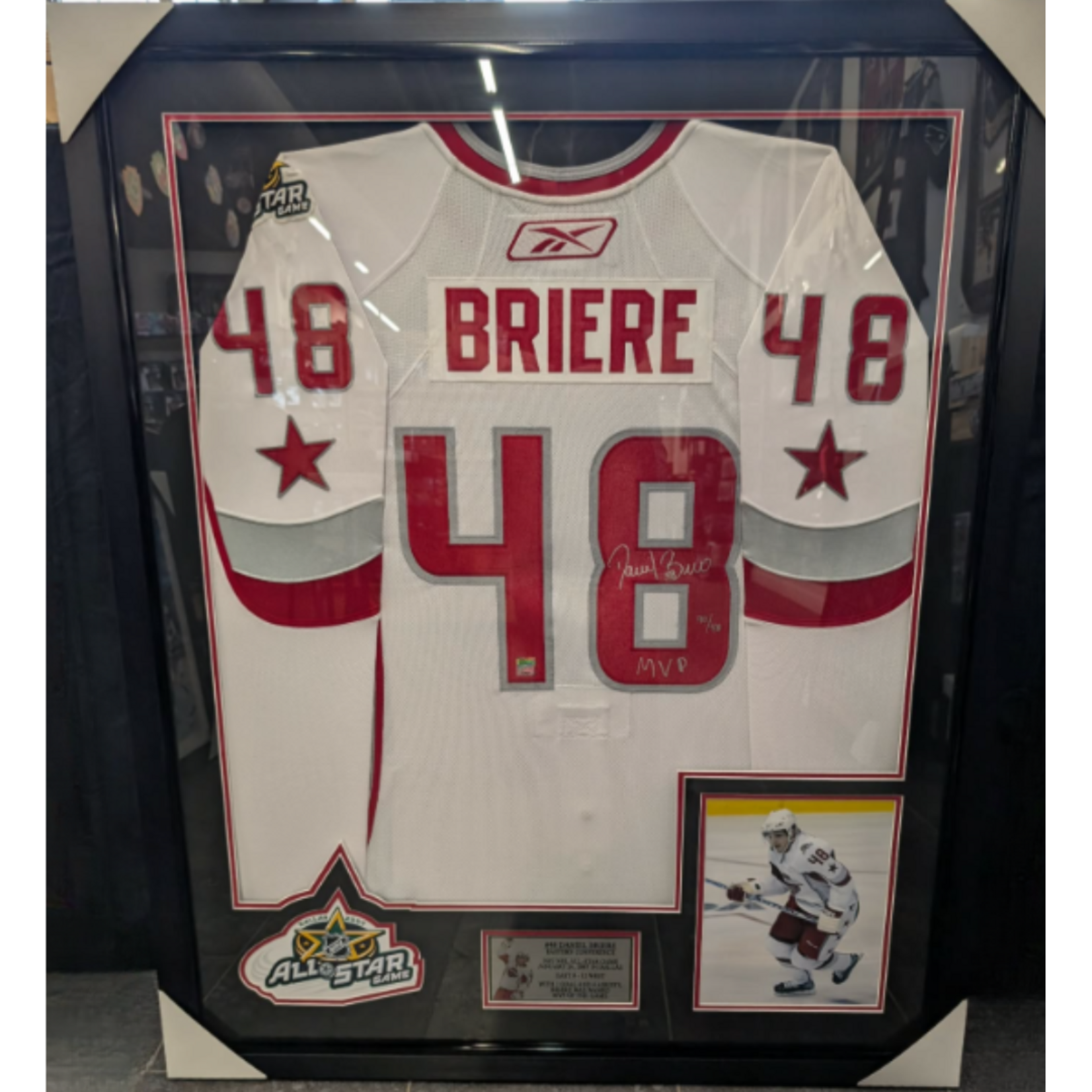 Hockey Cadre Jersey Autographié 35x43 - Daniel Brière