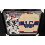 Hockey Cadre Jersey Autographié 51x39 - Henri Richard