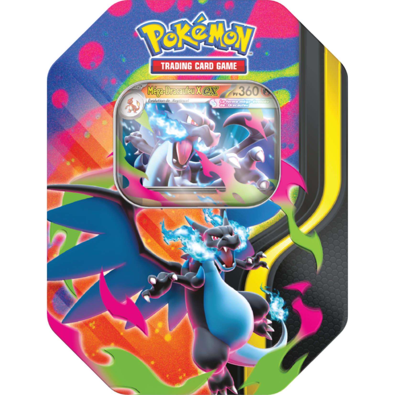 Pokemon Mega Charizard X ex Tin FRENCH