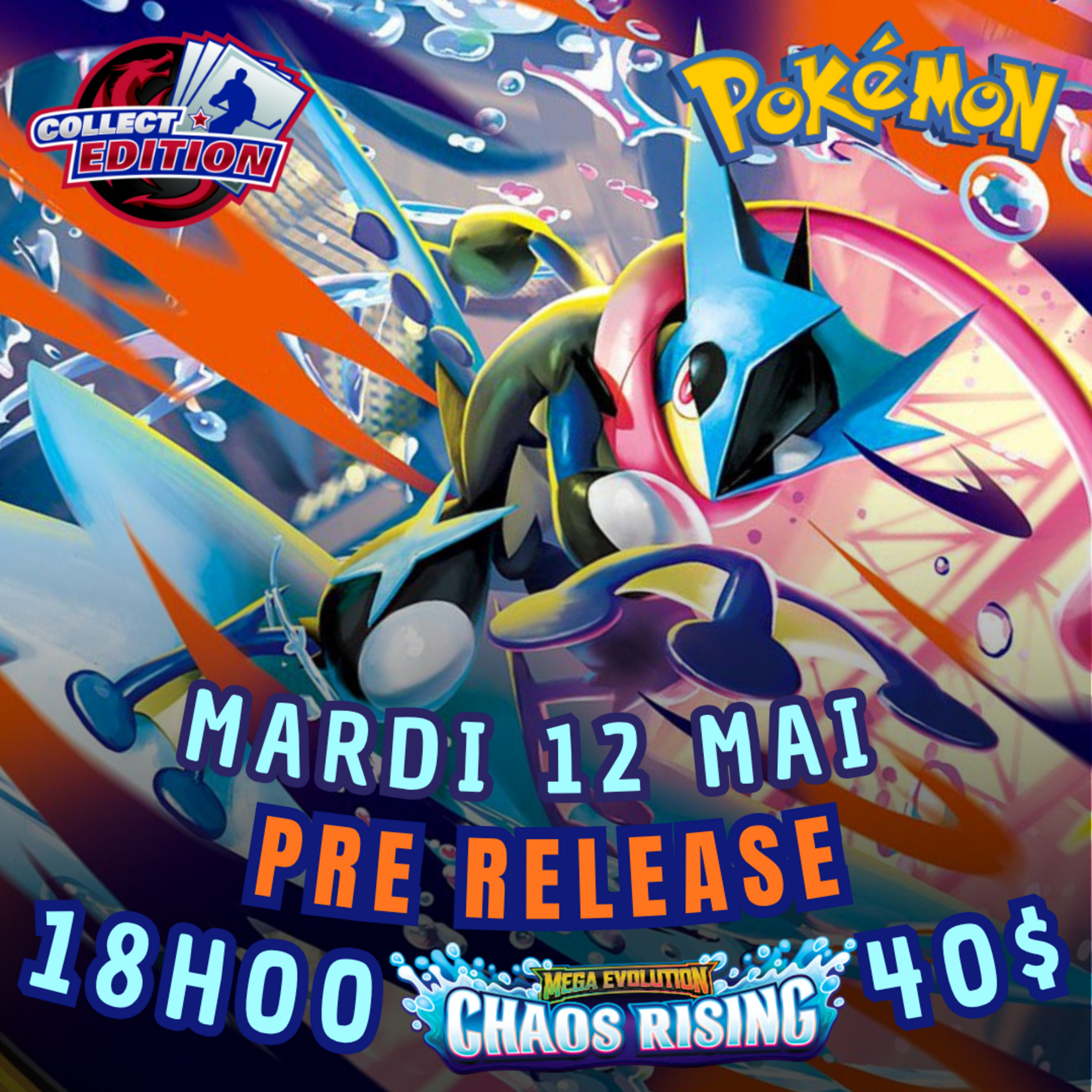 Pokemon Pokemon - Prerelease Chaos Rising - Mardi 12 mai 18h00