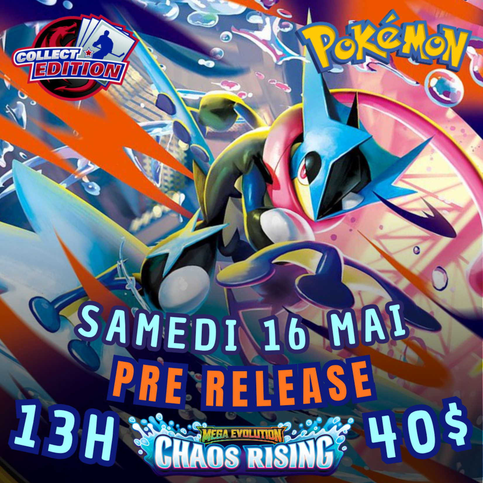 Pokemon Pokemon - Prerelease Chaos Rising - Samedi 16 mai 13h00