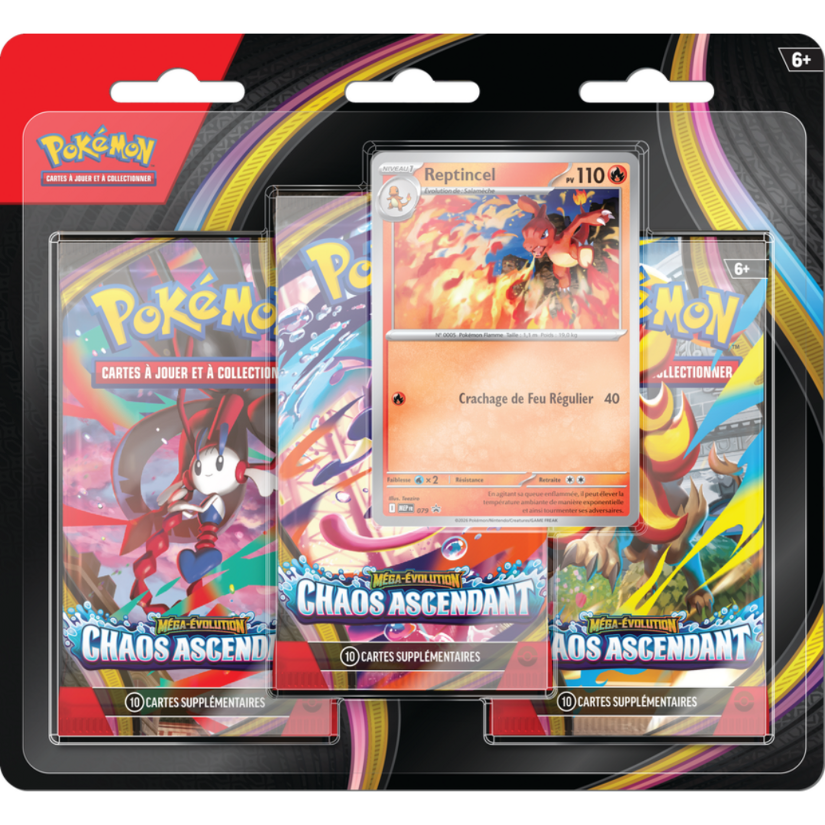 Pokemon ME04 - Chaos Rising - 3-Pack Blister FRENCH