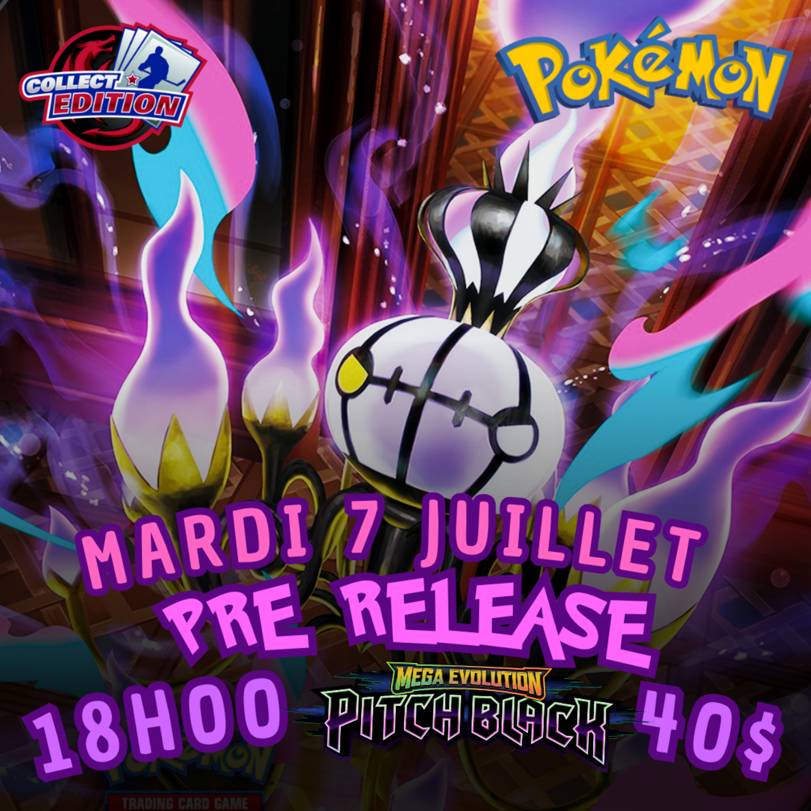 Pokemon Pokemon - Prerelease Pitch Black - Mardi 7 Juillet 18h00