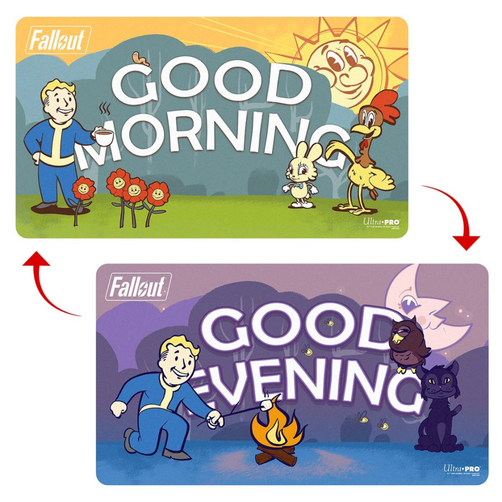 Accessoires Playmat Fallout Vault Boy - Double-Sided