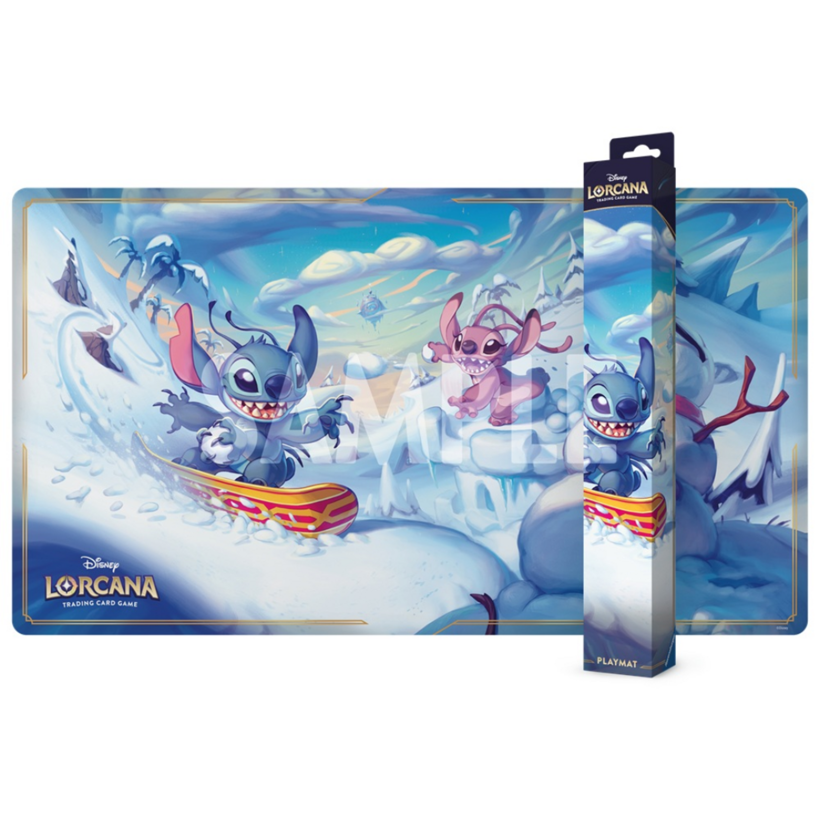 Lorcana Playmat Lorcana - Hyperia City - Snowboarding Stitch