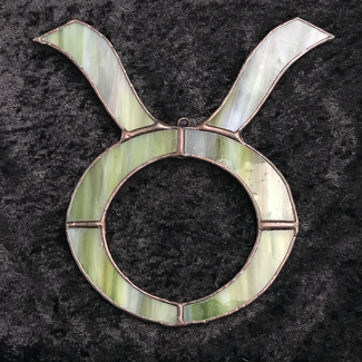 Stained Glass Zodiac Symbol for Taurus