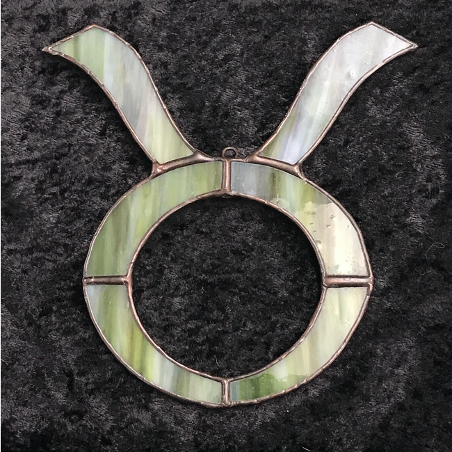 Stained Glass Zodiac Symbol for Taurus