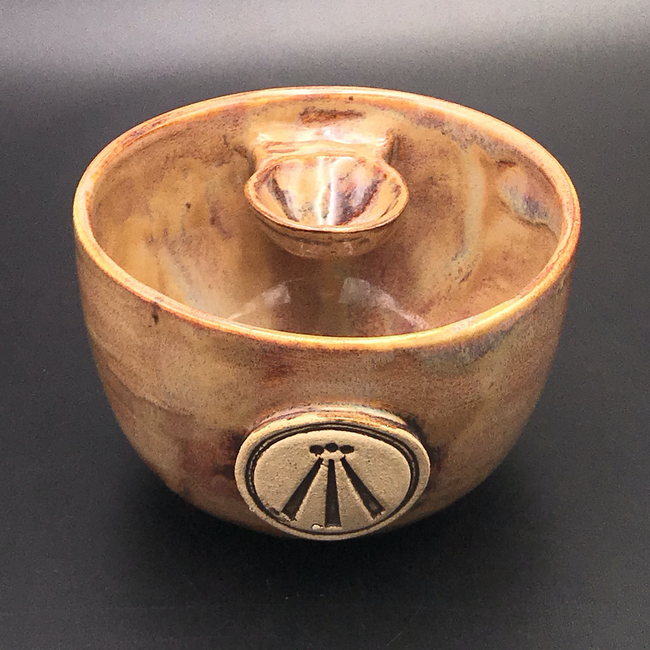 Altar Bowl in Tiger’s Eye with Awen Symbol