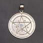 The First Pentacle of Mercury in White Bronze with Orange Agate