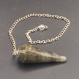 Labradorite 12 Faceted Pendulum