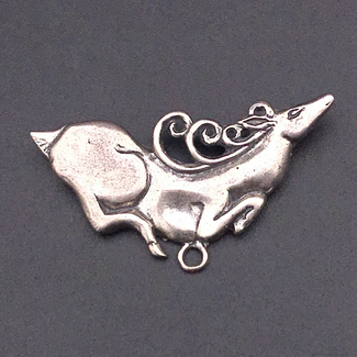 Scythian Stag Pendant in Sterling Silver