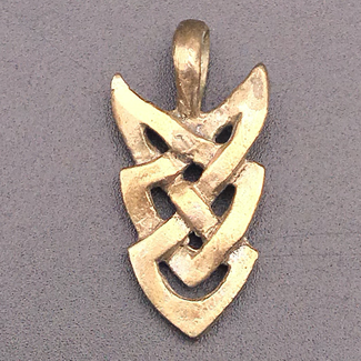 Celtic Arrow Knotwork Pendant in Bronze