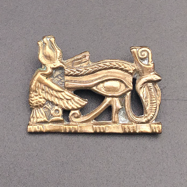 Royal Eye of Horus Pendant in Bronze