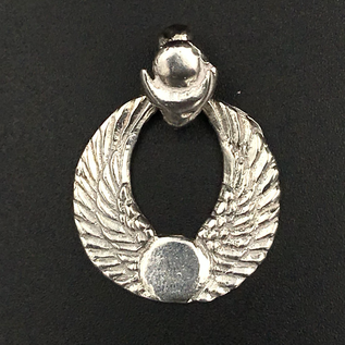 Winged Disk Pendant in Sterling Silver