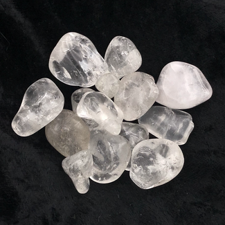 Stone Spinner Clear Quartz Crystal Tumbled