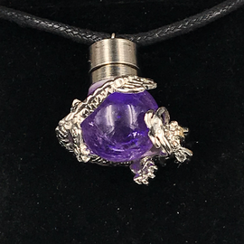 Firefly Pendant with Amethyst Dragonfly