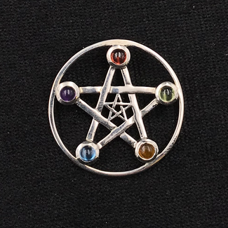 Double Pentacle with Mixed Stones