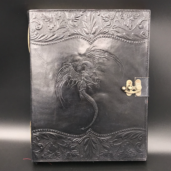 Large Flying Dragon Journal in Black