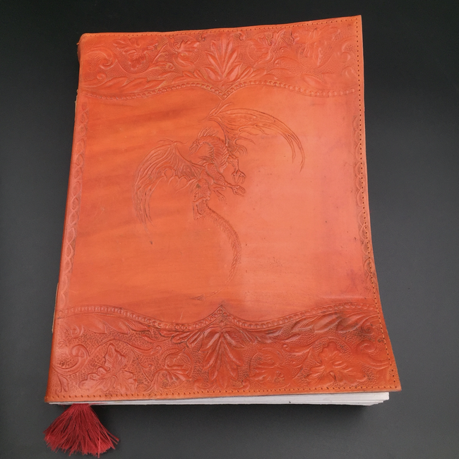 Large Flying Dragon Journal in Orange