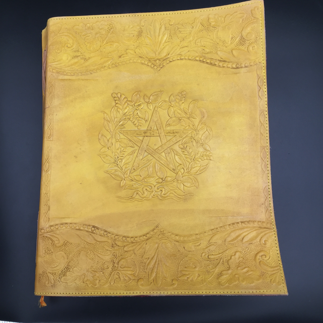 Large Herbal Pentagram Journal in Yellow